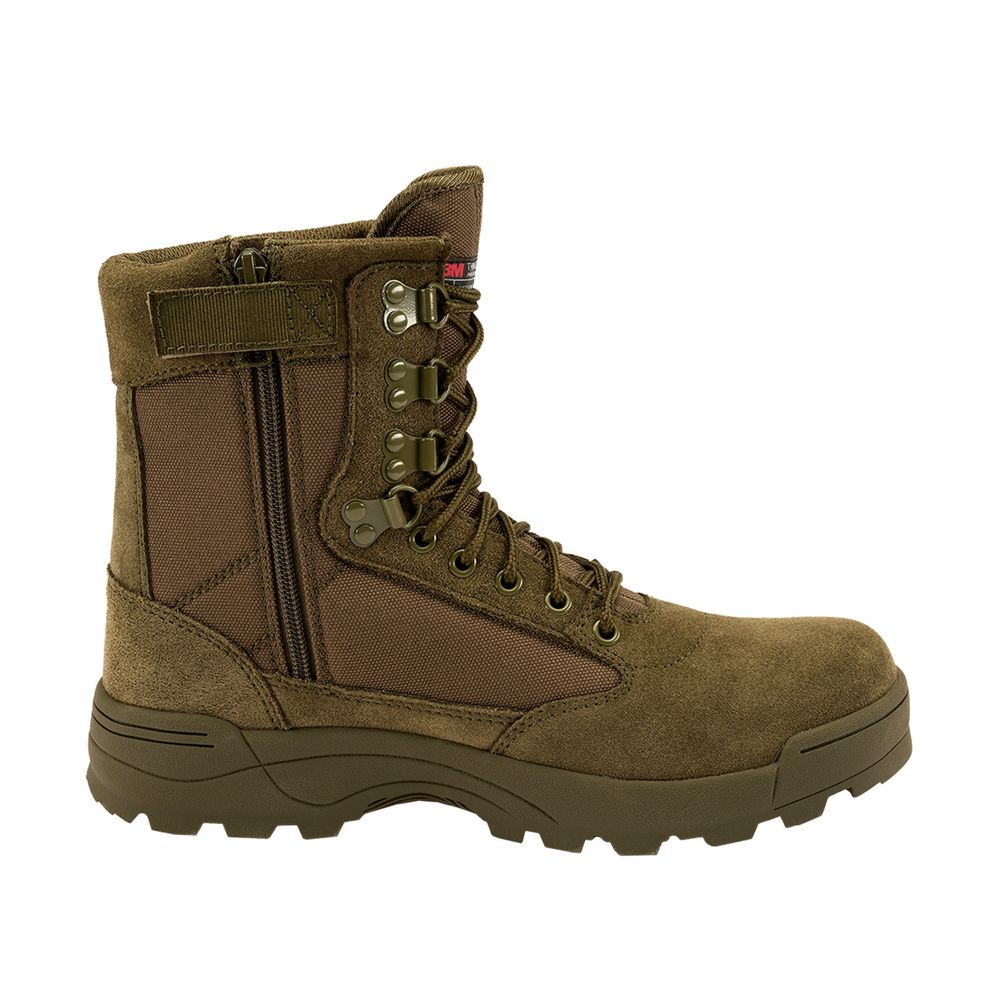 Brandit - Tactical Zipper Lace up boot - Olive green